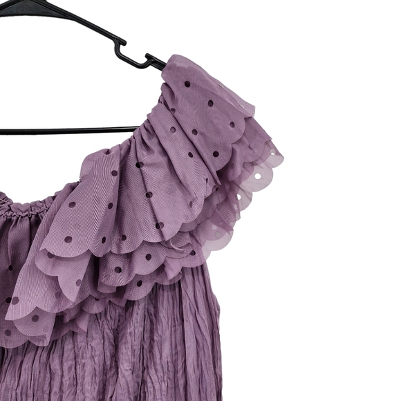 Pretty Angel Women's Silk Blend Lagenlook Off Shoulder Sheer Dress - Picture 2 of 8